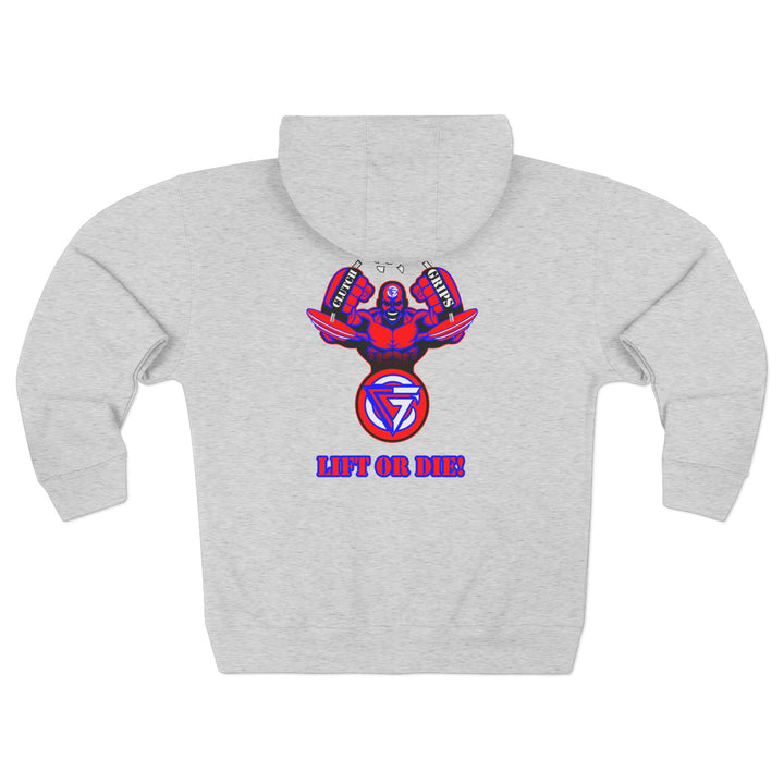 MAC SNAP RED BLUE /LIFT OR DIE ZIP UP