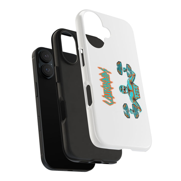 RIDE THE LIGHTNING MIAMI COLORS AQUA ORANGE PHONE CASE/CLUTCHGRIPS