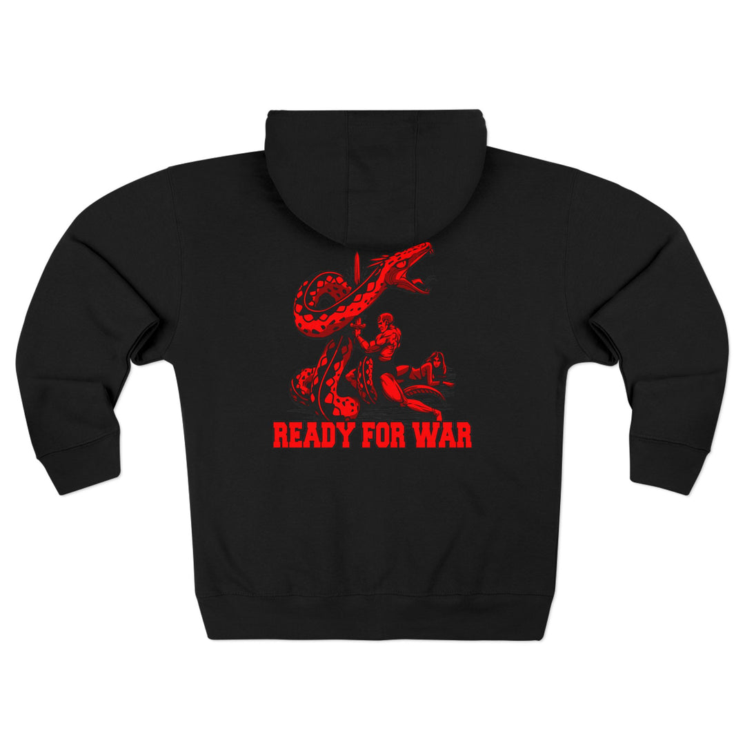 CG SERPENT SLAYER RED BLACK /READY FOR WAR ZIP UP