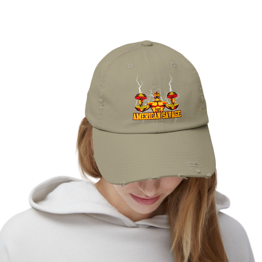 RIDE THE LIGHTNING GOLD RED/AMERICAN SAVAGE CAP
