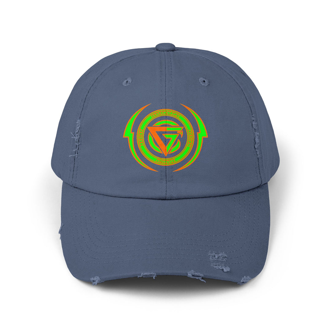 CG LOGO LIGHTNING ARCHES HYPER ORANGE GREEN /BELIEF ATTITUDE ACTION CAP