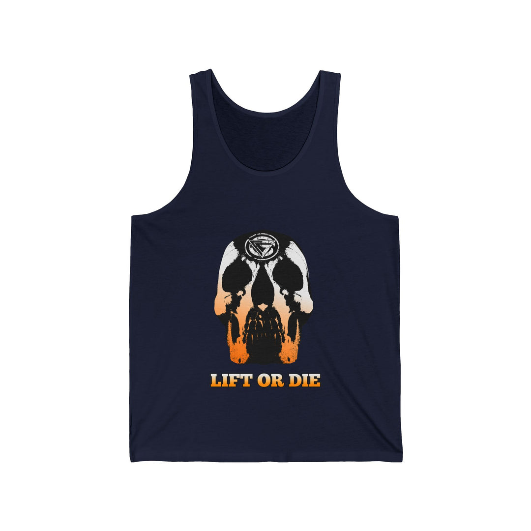 SKULLATOR TANK ORANGE TO WHITE /LIFT OR DIE