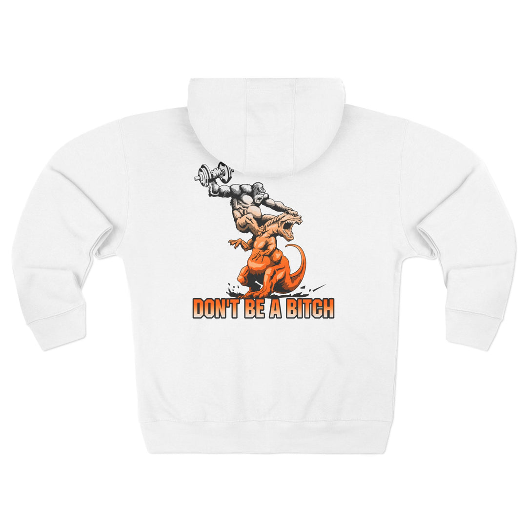 CG APE VS ZILLA 2ND FIGHT ORANGE WHITE FADE /DONT BE A BITCH ZIP UP