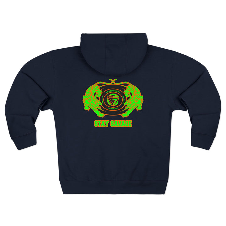CG TIGER VS TIGER GREEN ORANGE /STAY SAVAGE ZIP UP