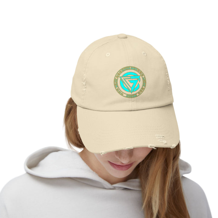 CG LOGO MIAMI AQUA Unisex Distressed Cap