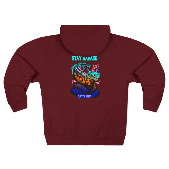 MAC VS SNAKE BLUE ORANGE  AQUA /STAY SAVAGE ZIP UP