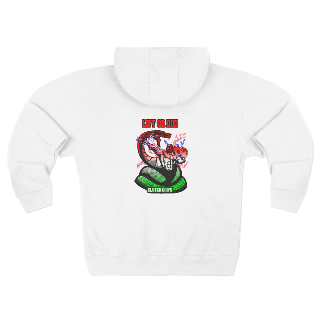 MAC VS SNAKE RED WHITE GREEN FADE /LIFT OR DIE ZIP UP