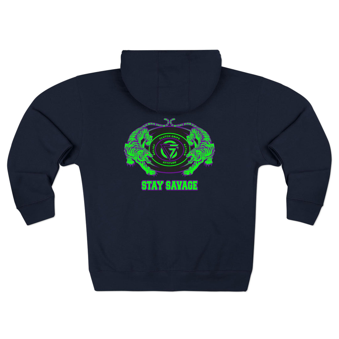 CG TIGER VS TIGER PURPLE GREEN /STAY SAVAGE ZIP UP