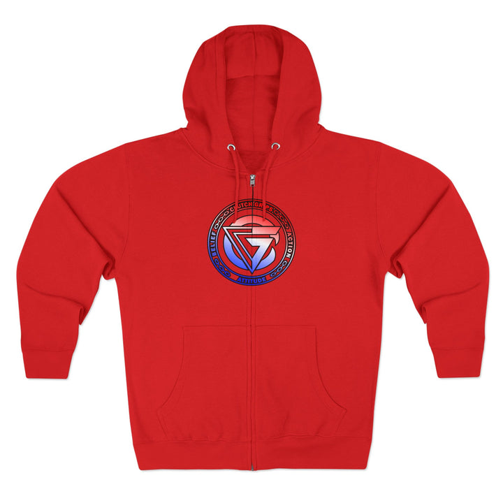 CG SERPENT SLAYER RED WHITE BLUE FADE /STAY SAVAGE ZIP UP