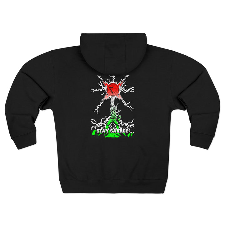 LIGHTNING KING RED WHITE GREEN /STAY SAVAGE  ZIP UP
