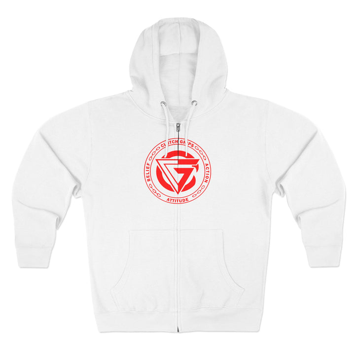 SAMURAI MASTER TRAINER RED WHITE BLACK /LIFT OR DIE ZIP UP