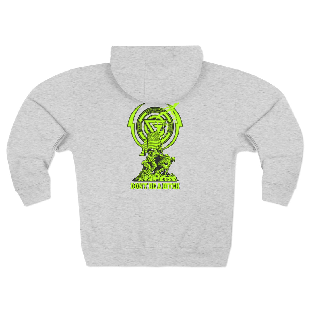 CG PATRIOT WARRIOR HYPER GREEN /DONT BE A BITCH ZIP UP