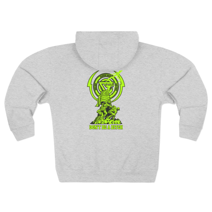 CG PATRIOT WARRIOR HYPER GREEN /DONT BE A BITCH ZIP UP