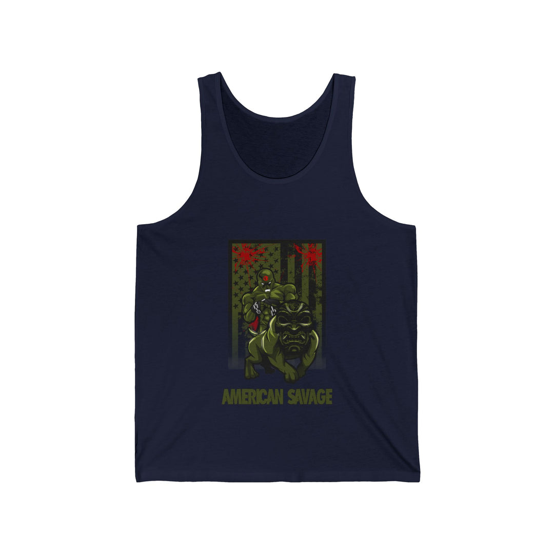 ANGRY DOG ARMY GREEN TANK FLAG/AMERICAN SAVAGE