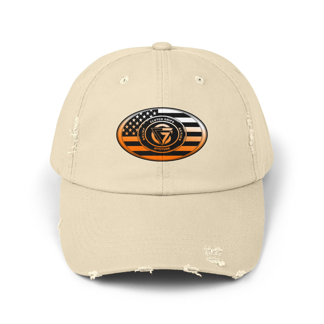 CG ORANGE WHITE FADE OVAL FLAG CAP