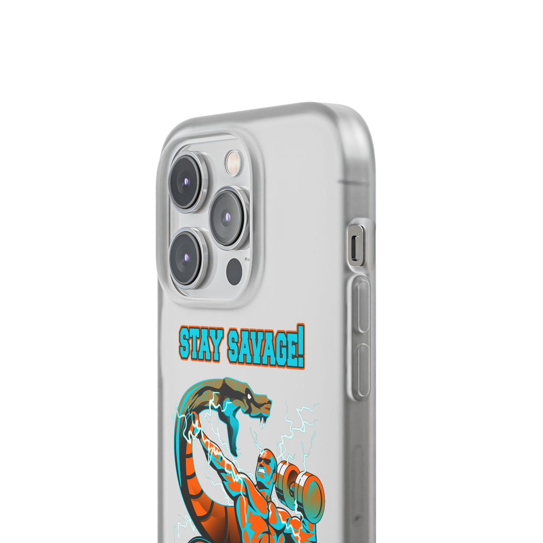 MAC VS SNAKE MIAMI COLORS AQUA ORANGE PHONE CASE /STAY SAVAGE