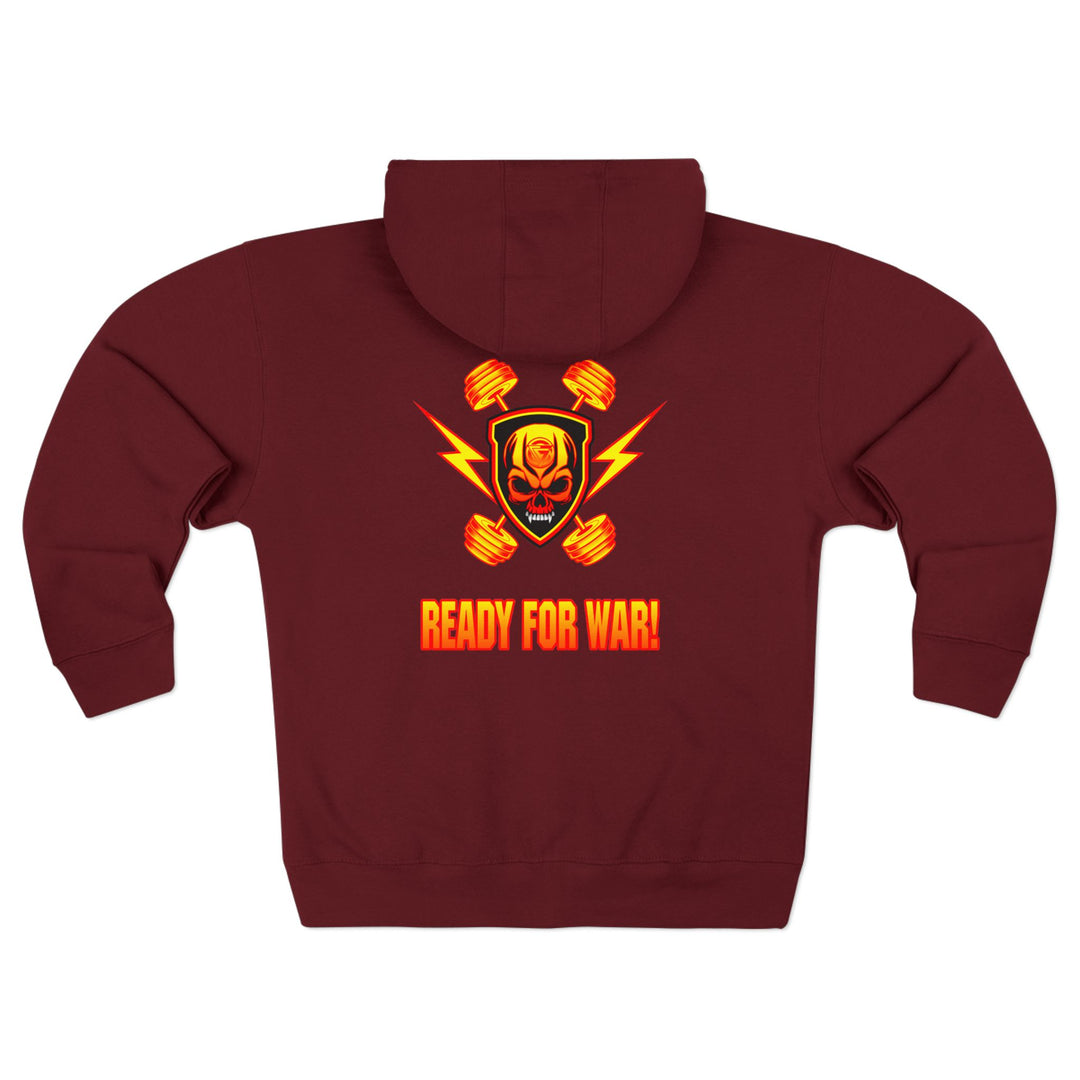 CG DBL SKULL BELL RED GOLD/READY FOR WAR  ZIP UP