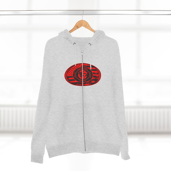 CG  NAVY SEAL TRIBUTE  RIP RED BLACK /AMERICAN SAVAGE ZIP UP
