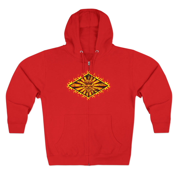 CG SAMURAI GYM MASTER DIAMOND GOLD RED BLACK/LIFT OR DIE ZIP UP