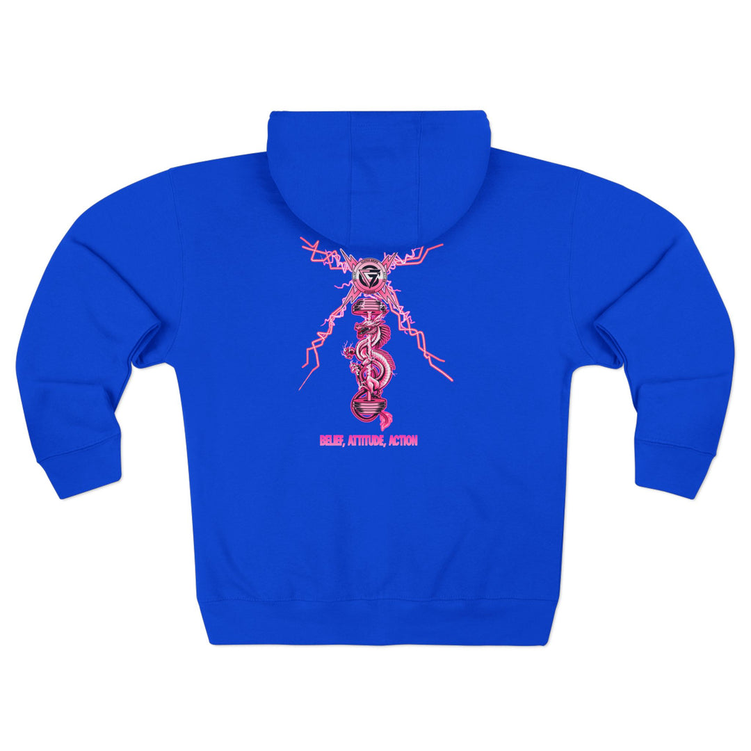 CG DRAGON BELLE LIGHTNING PINK/BELIEF ATTITUDE ACTION ZIP UP