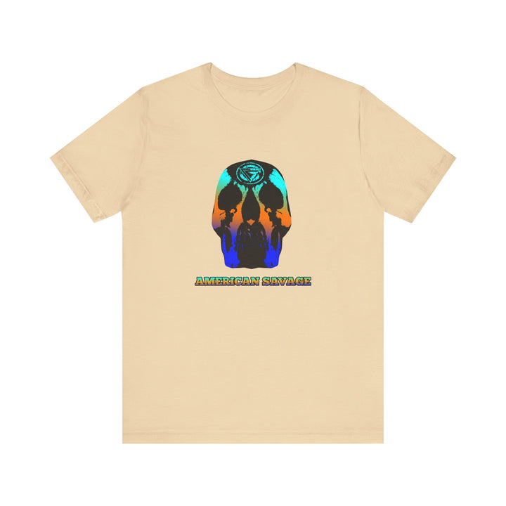 SKULLATOR BLUE ORANGE AQUA  /AMERICAN SAVAGE