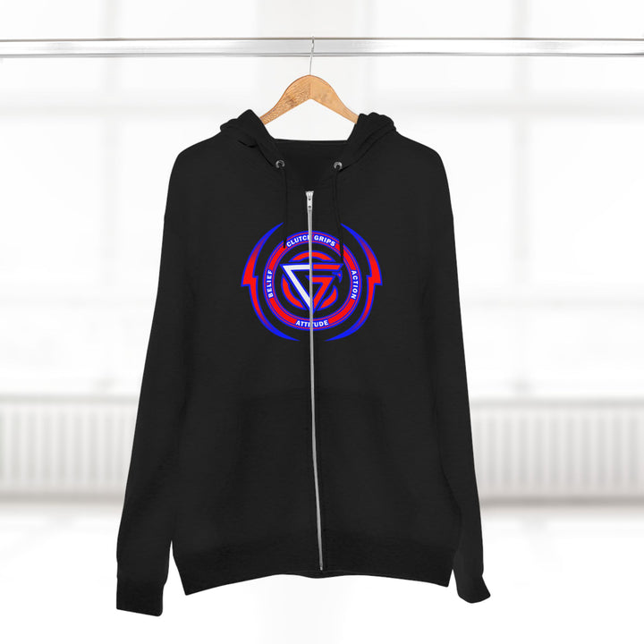 SAMURAI MASK RED WHITE BLUE /CLUTCHGRIPS  ZIP UP