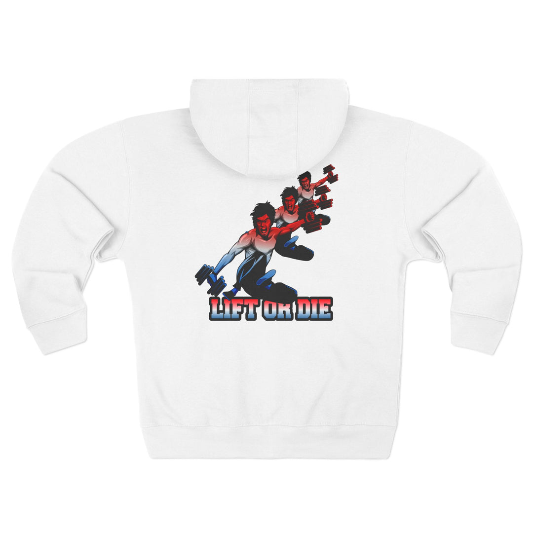 CG LIFT KICK RED WHITE BLUE FADE/LIFT OR DIE ZIP UP