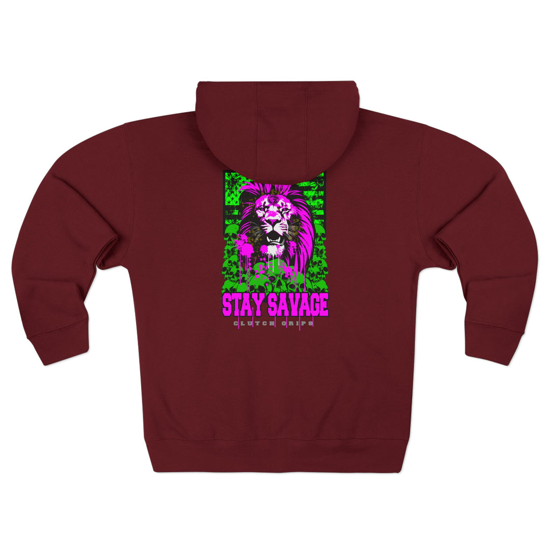 LIONHEART GREEN PINKISH PURPLE/STAY SAVAGE ZIP UP