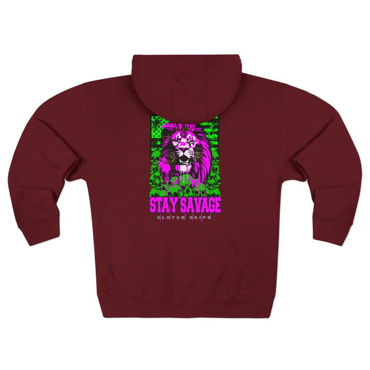 LIONHEART GREEN PINKISH PURPLE/STAY SAVAGE ZIP UP