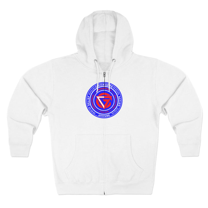 CG LION HEART RED WHITE BLUE /FIGHT FOR IT ZIP UP
