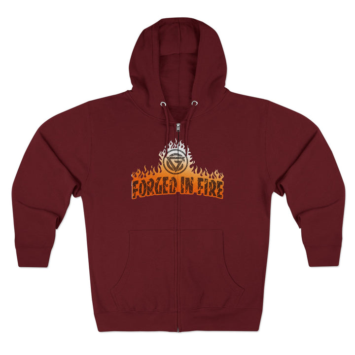 CG TIGER FLAME  ORANGE WHITE FADE /I AM THE ONE ZIP UP