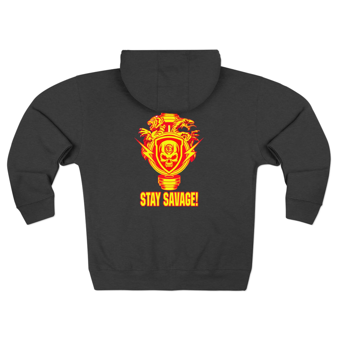 CG SKULL BELL DRAGON TIGER GOLD RED  /STAY SAVAGE ZIP UP