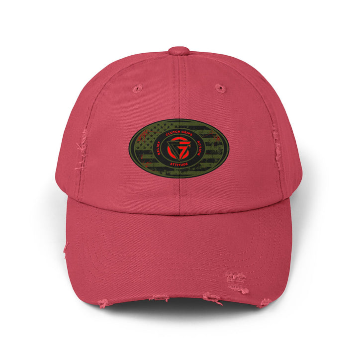 OD GREEN MILTARY BLOODY DISTRESSED TRIBUTE CAP
