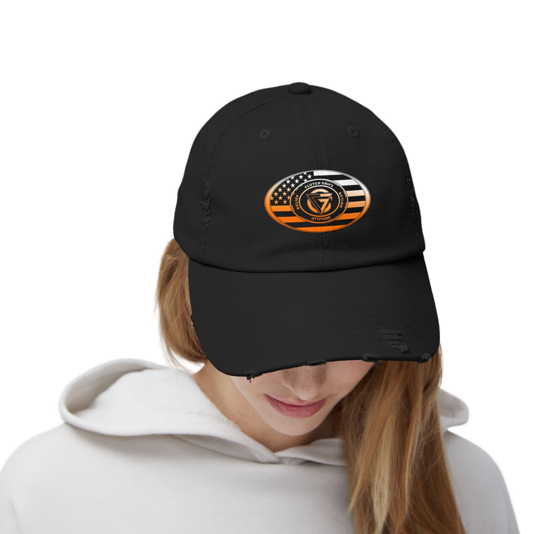 CG ORANGE WHITE FADE OVAL FLAG CAP