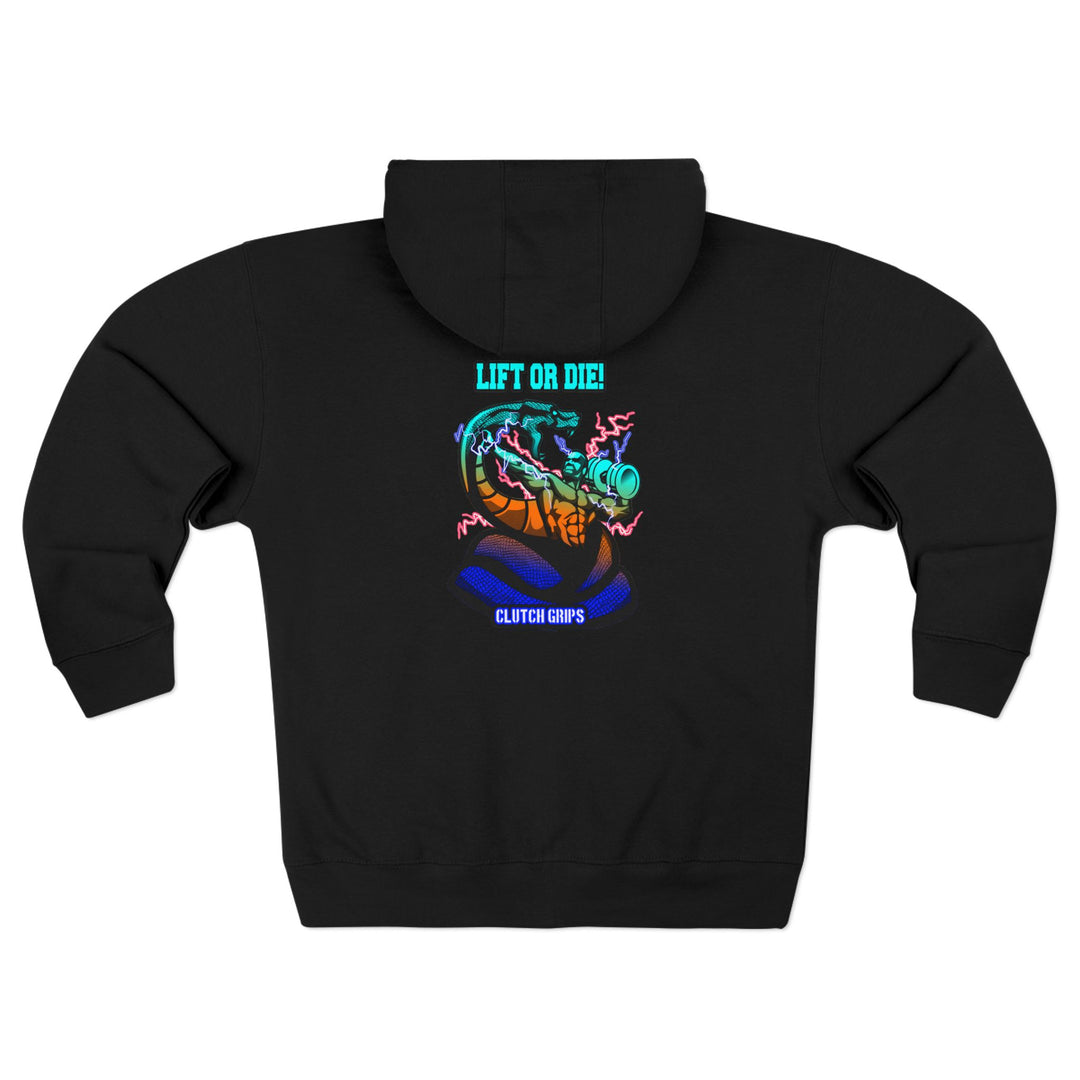 MAC S SNAKE BLUE ORANGE AQUA /LIFT OR DIE ZIP UP
