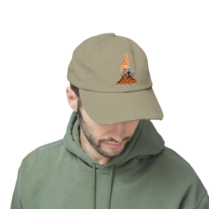 AMERICAN WARRIORS ORANGE WHITE FADE /BRINGING IT BACK CAP