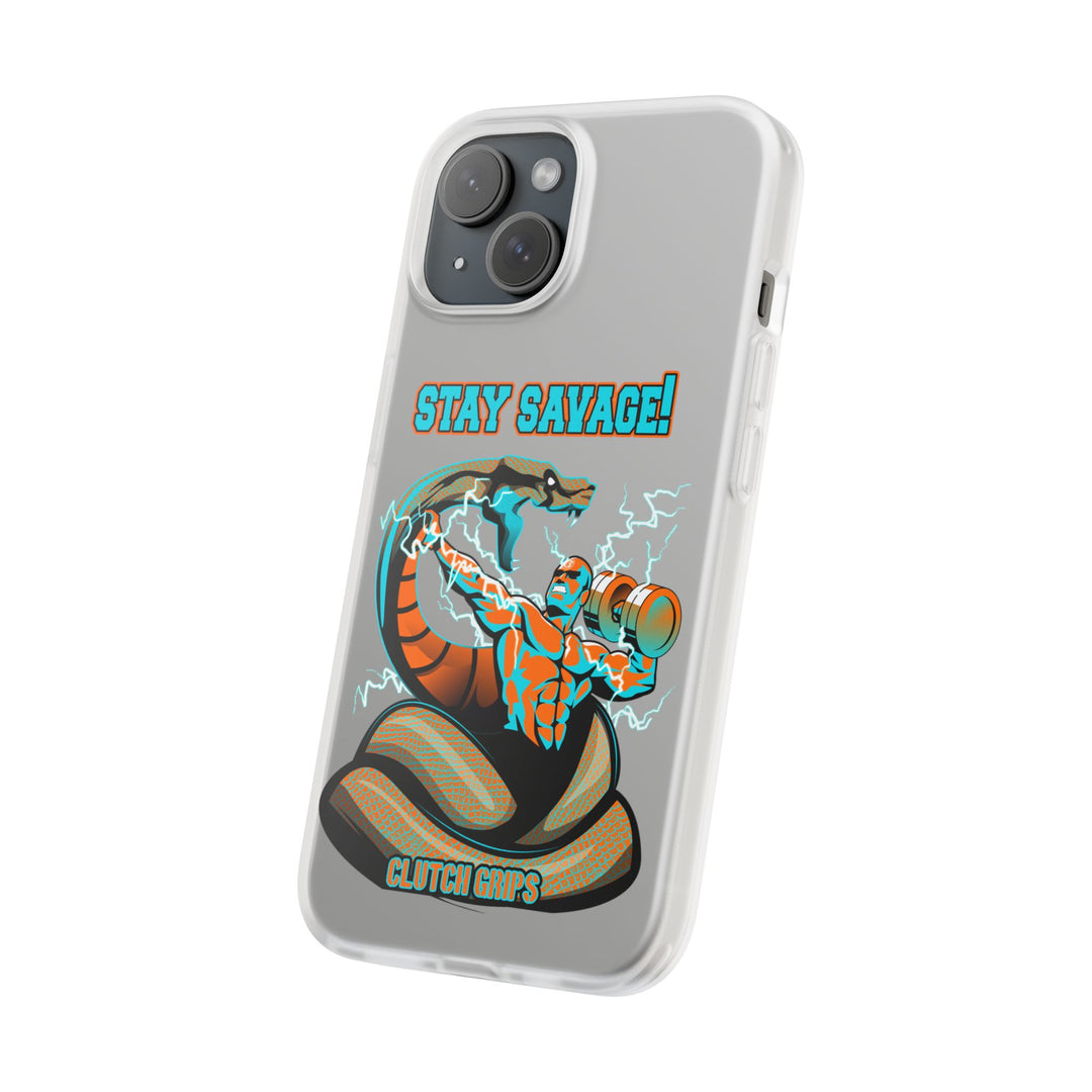 MAC VS SNAKE MIAMI COLORS AQUA ORANGE PHONE CASE /STAY SAVAGE