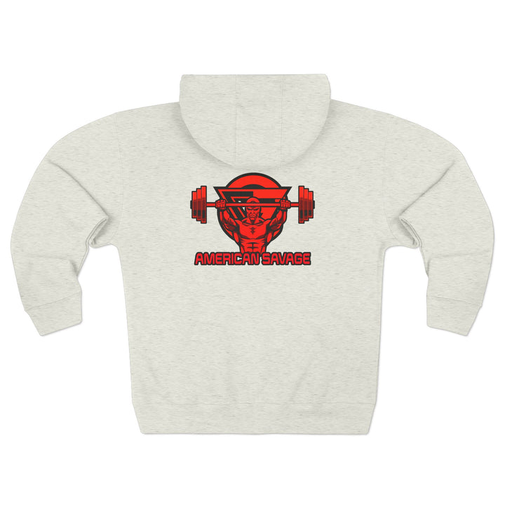 ENTER THE MAC RED BLACK /AMERICAN SAVAGE ZIP UP