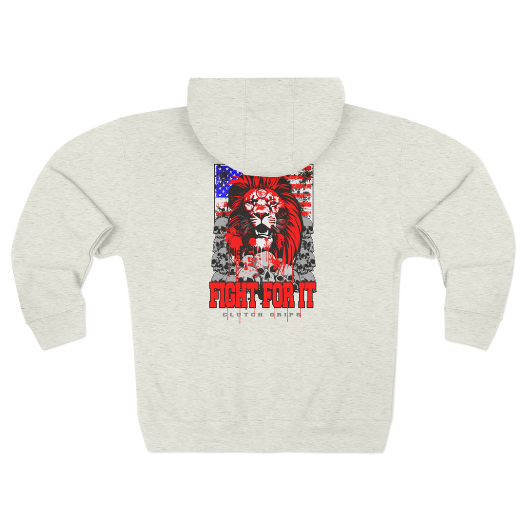 CG LION HEART RED WHITE BLUE /FIGHT FOR IT ZIP UP