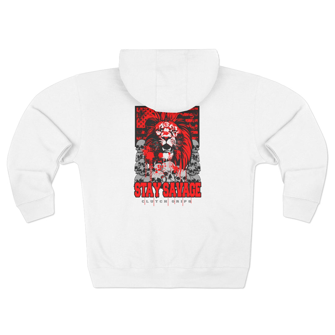 CG LION HEART RED BLACK /STAY SAVAGE  ZIP UP