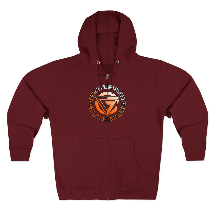 CG APE VS ZILLA 2ND FIGHT ORANGE WHITE FADE /WELCOME TO THE JUNGLE ZIP UP