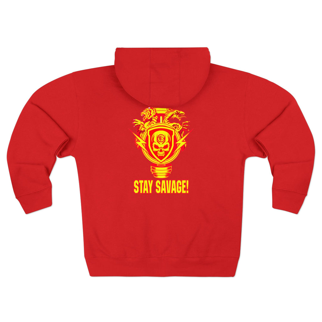 CG SKULL BELL DRAGON TIGER GOLD RED  /STAY SAVAGE ZIP UP