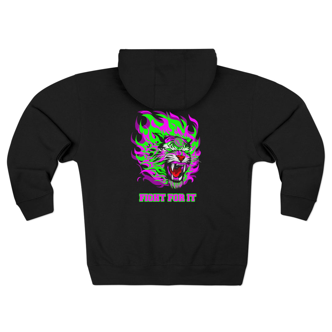 CG TIGER FLAME PURPLE GREEN /FIGHT FOR IT ZIP JACKET