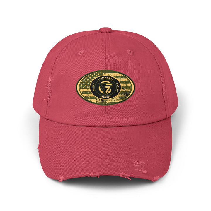 CG AFGHANISTAN DISTRESSED TRIBUTE FLAG OVAL CAP