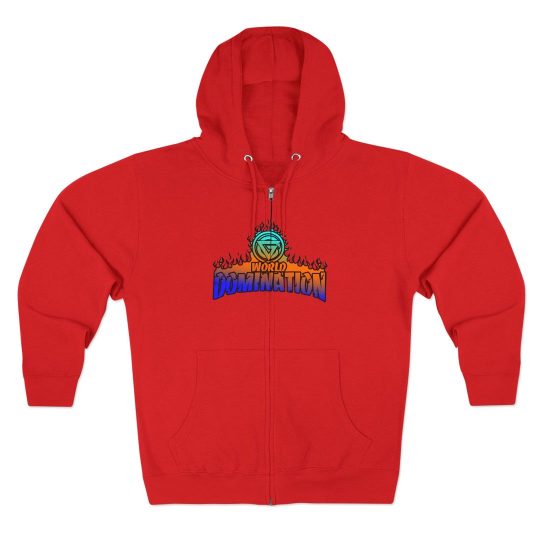 CG SKULLATOR BLUE ORANGE AQUA /WORLD DOMINATION ZIP UP