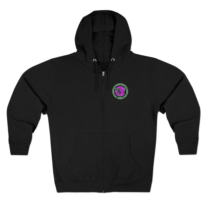 CG TIGER FLAME PURPLE GREEN /FIGHT FOR IT ZIP JACKET
