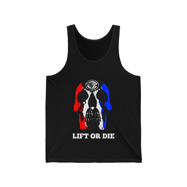 SKULLATOR TANK RED WHITE BLUE /LIFT OR DIE