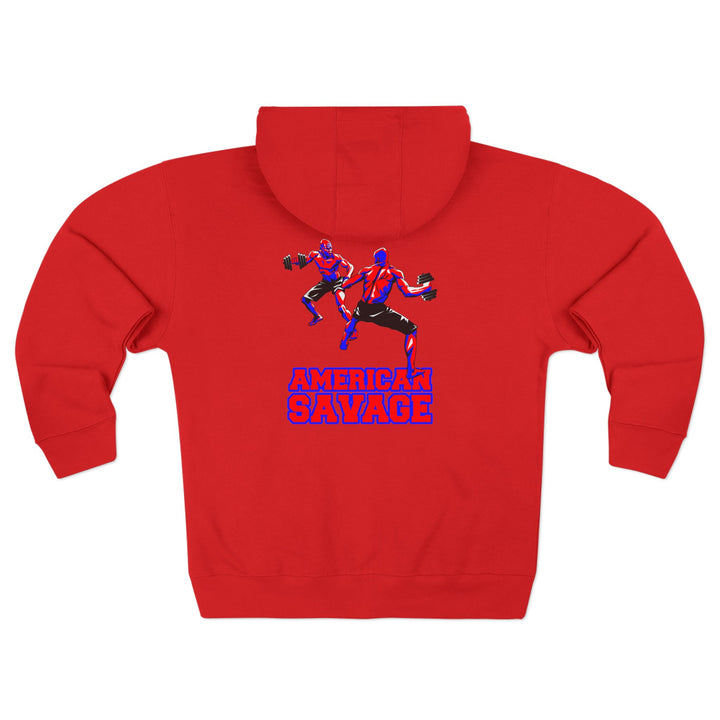 CG STAND OFF RED BLUE /AMERICAN SAVAGE ZIP UP