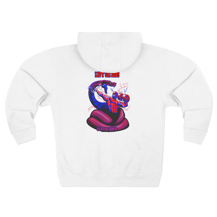 MAC VS SNAKE RED BLUE /LIFT OR DIE ZIP UP