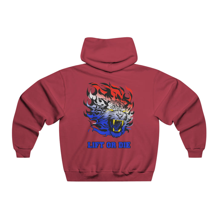 TIGER FLAME RED WHITE BLUE FADE/LIFT OR DIE